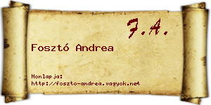 Fosztó Andrea névjegykártya