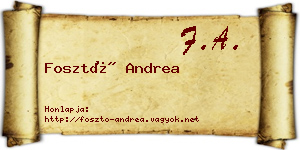 Fosztó Andrea névjegykártya