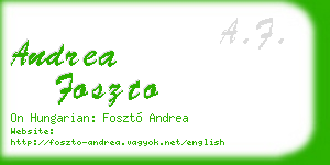 andrea foszto business card